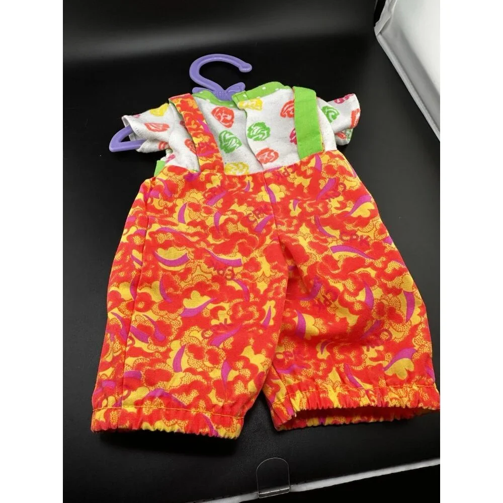 Vtg Cabbage‎ Patch Kissing Kids Doll Bright Color Clothes 1991 Hasbro Romper